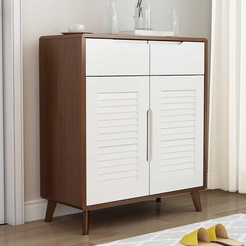 39.37" Tall 2 - Drawer Accent Cabinet Wood Storage Cabinet with 2 Doors