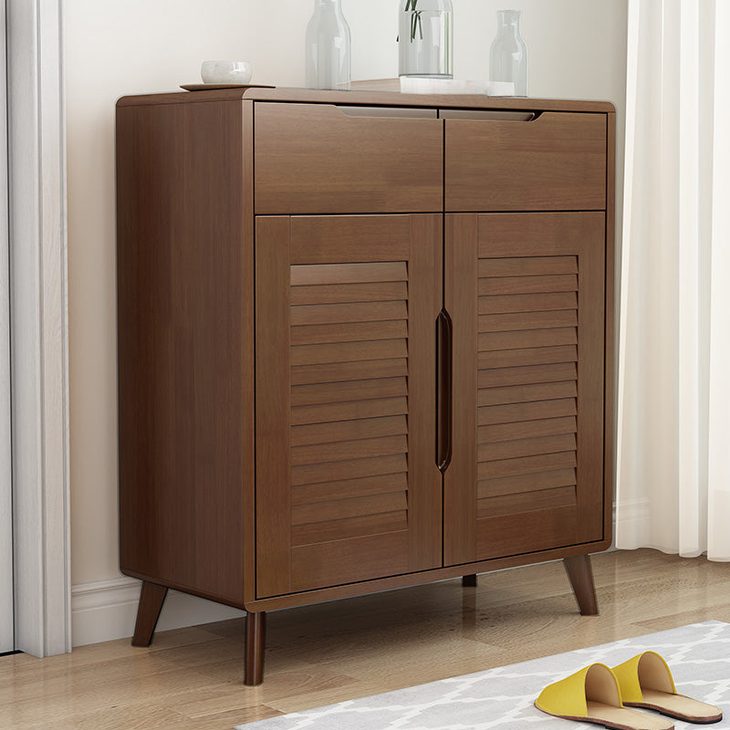 39.37" Tall 2 - Drawer Accent Cabinet Wood Storage Cabinet with 2 Doors
