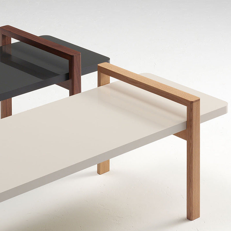 Contemporary Coffee Cocktail Table Solid Wood Coffee End Table