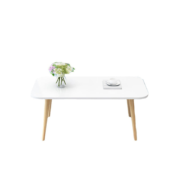 Modern 15.74" H Rectangle Coffee Table Wooden 4 Legs Cocktail Table