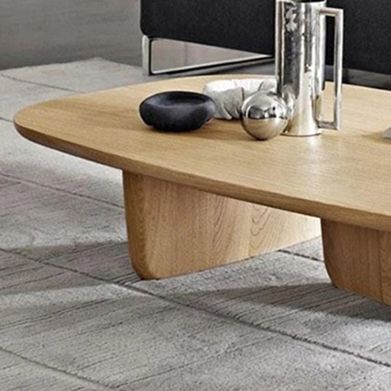 Solid Wood Coffee Table Abstract Coffee or End Table, Rectangle