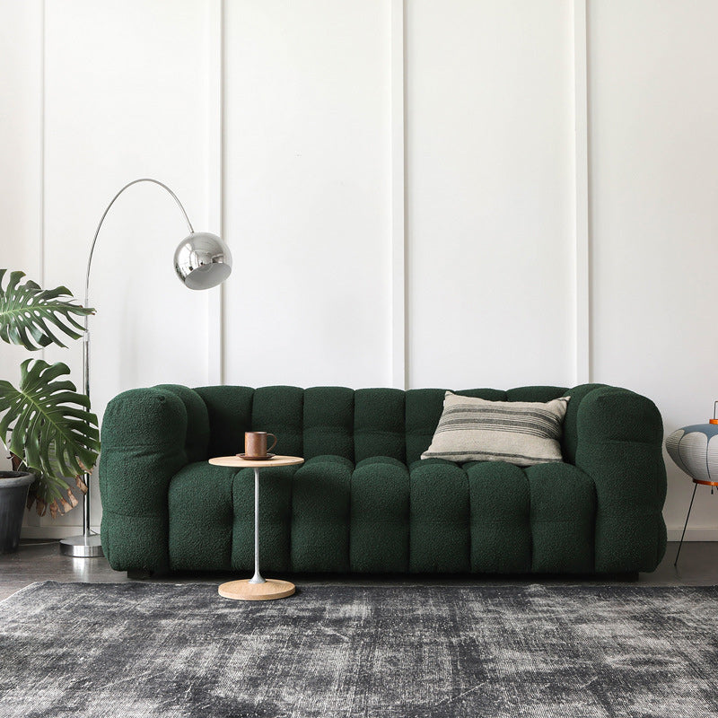 Contemporary Fabric 3 Seater Living Room Seating Tuxedo Arm Cushions Sofa