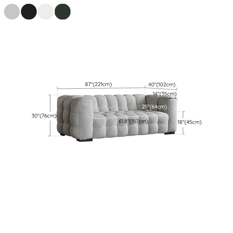 Contemporary Fabric 3 Seater Living Room Seating Tuxedo Arm Cushions Sofa