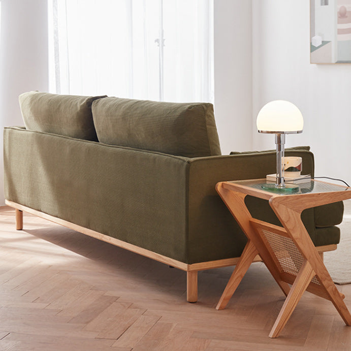 Contemporary Stationary Living Room Seating Square Arm Pillows