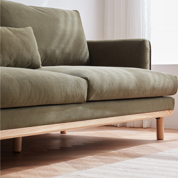 Contemporary Stationary Living Room Seating Square Arm Pillows