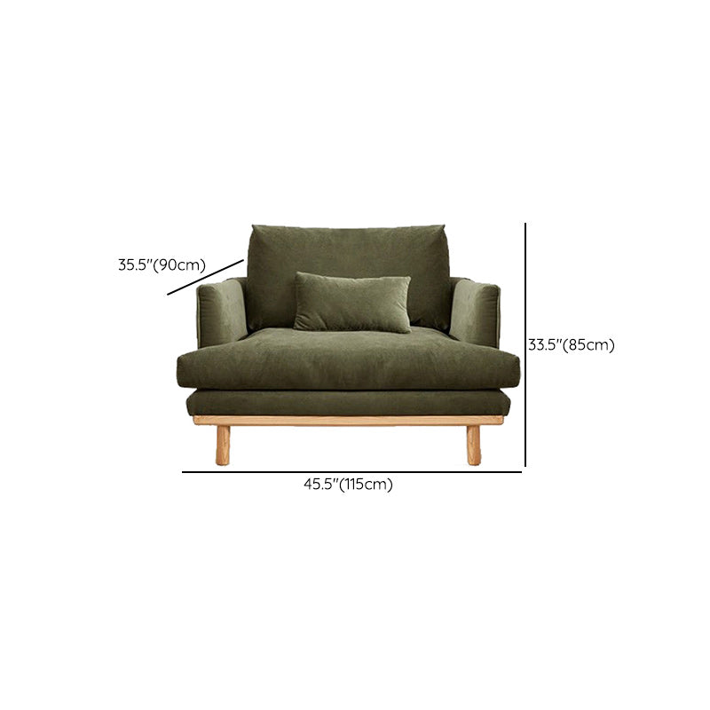 Contemporary Stationary Living Room Seating Square Arm Pillows