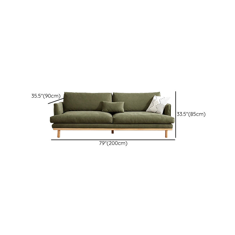 Contemporary Stationary Living Room Seating Square Arm Pillows