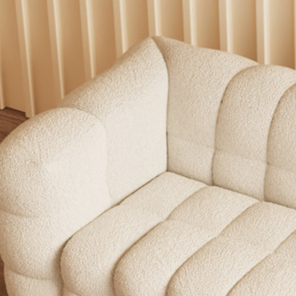 Fabric Modernism Biscuit Back Sofa 29.92" High Tuxedo Arm Sofa
