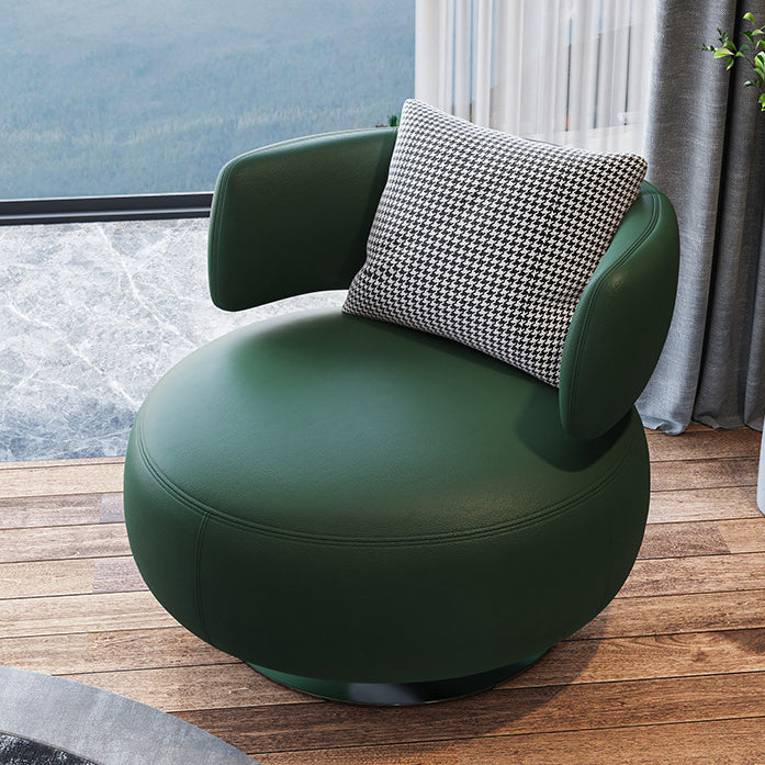 Armless Lounge Chair Living Room Barrel Accent Chair with Cushion