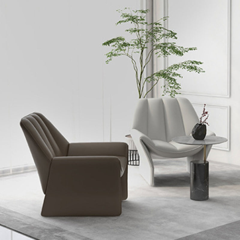 33.85" Wide Parsons Chair Armless Chair with Sewn Pillow Back