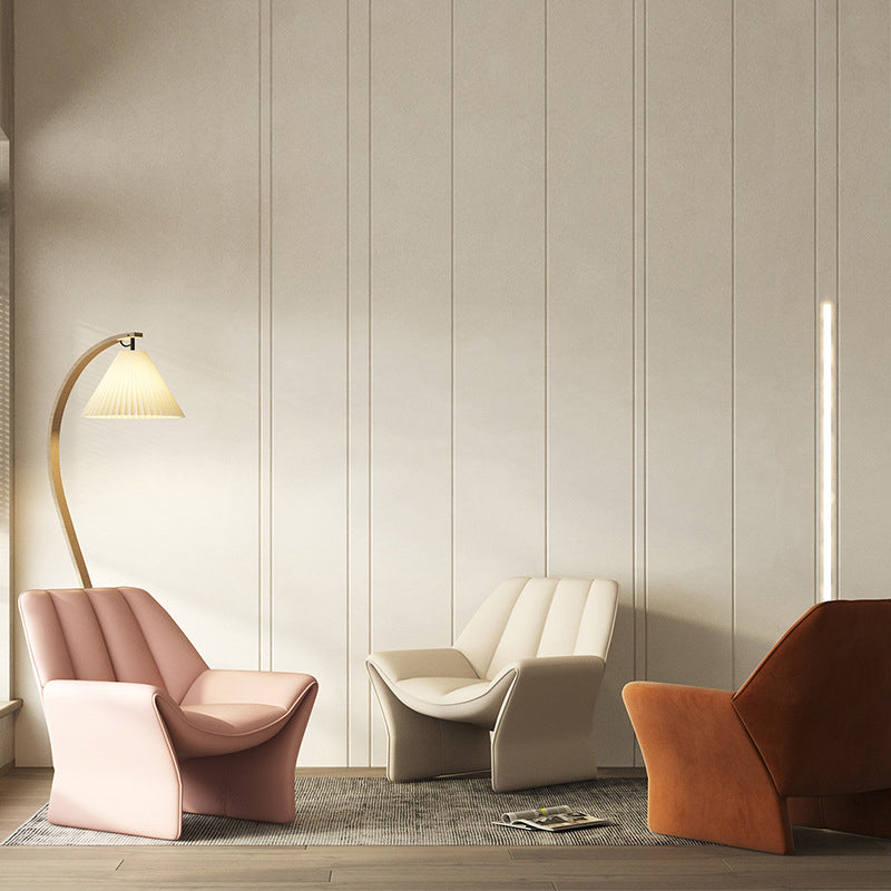 33.85" Wide Parsons Chair Armless Chair with Sewn Pillow Back