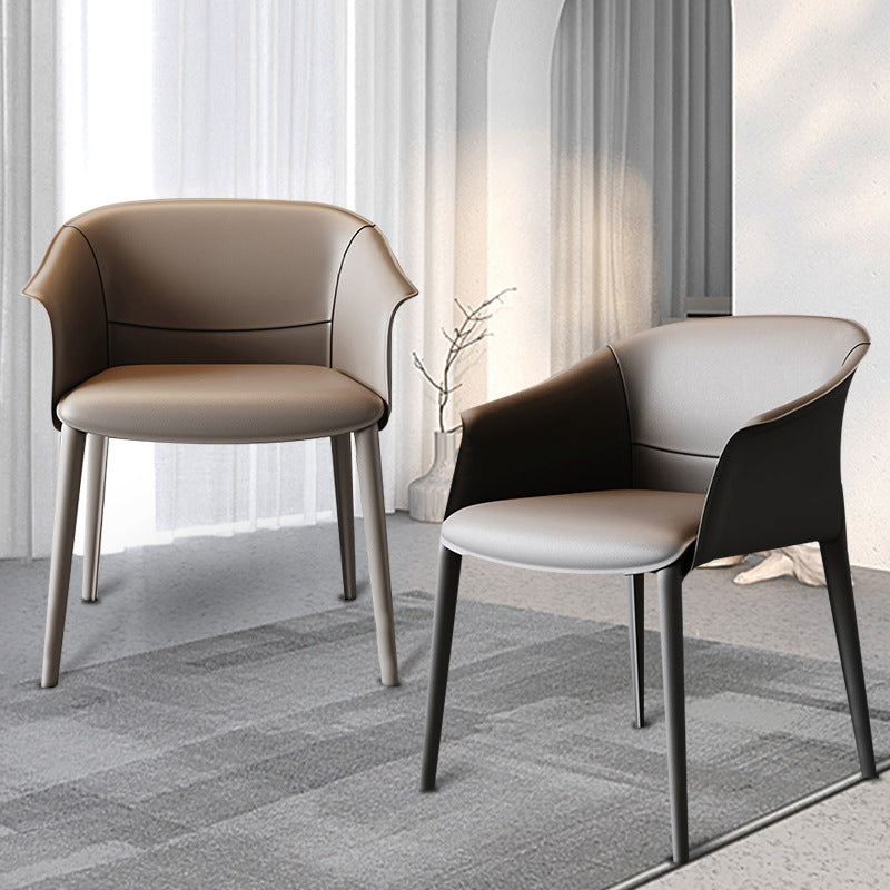 Arms Included Barrel Chair Barrel Sloped Arm Accent Chair with Legs