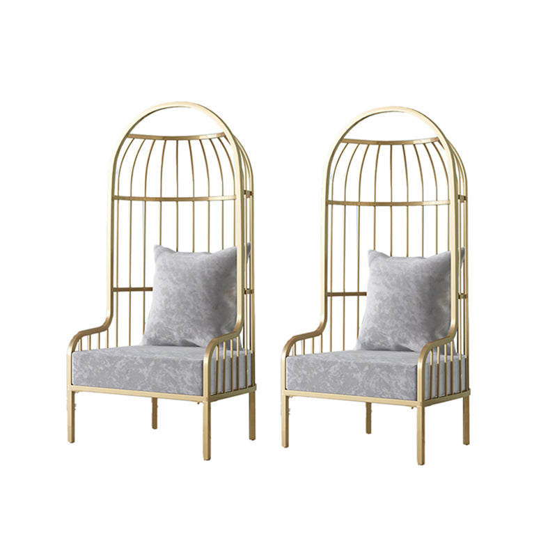 Fixed Back Lounge Chair Living Room Fabric Seat Chair with Pillow