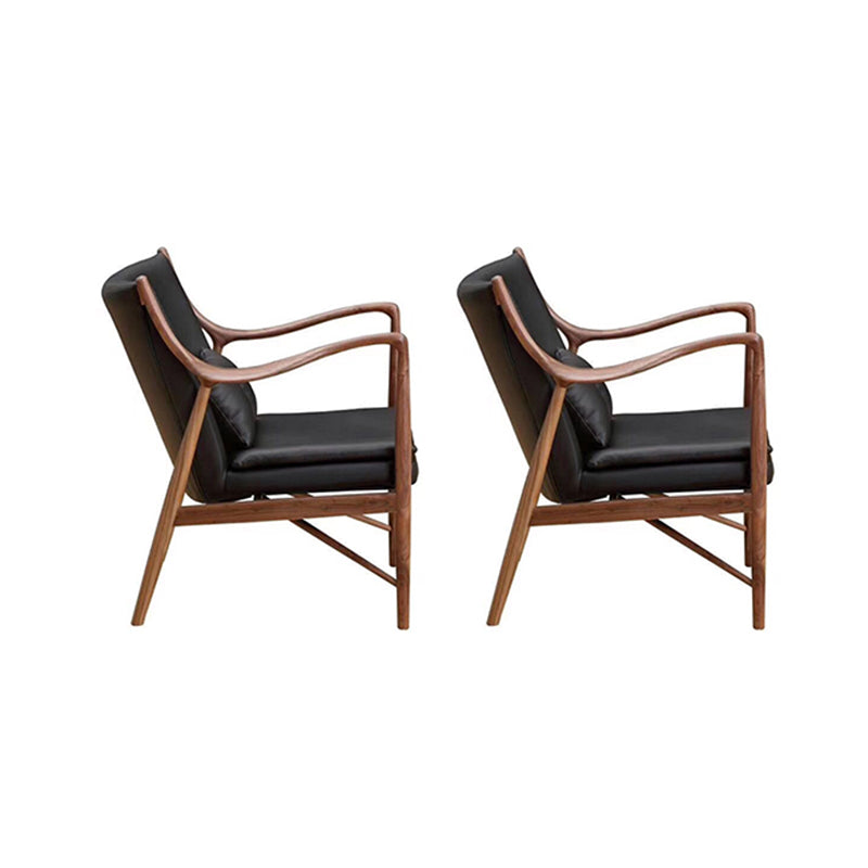 Arms Included Fixed Back Armchair Living Room Chair with Cushion