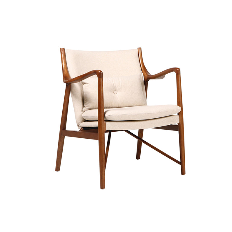 Arms Included Fixed Back Armchair Living Room Chair with Cushion
