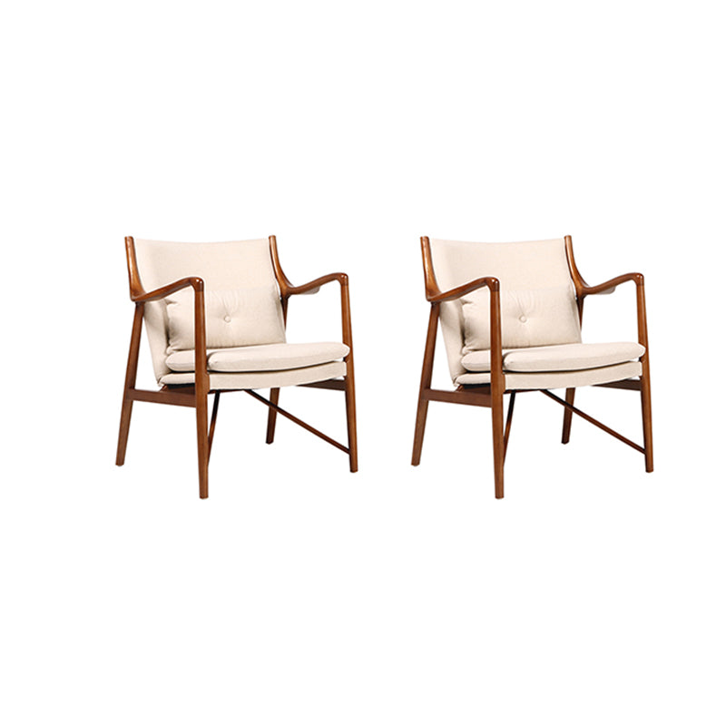 Arms Included Fixed Back Armchair Living Room Chair with Cushion