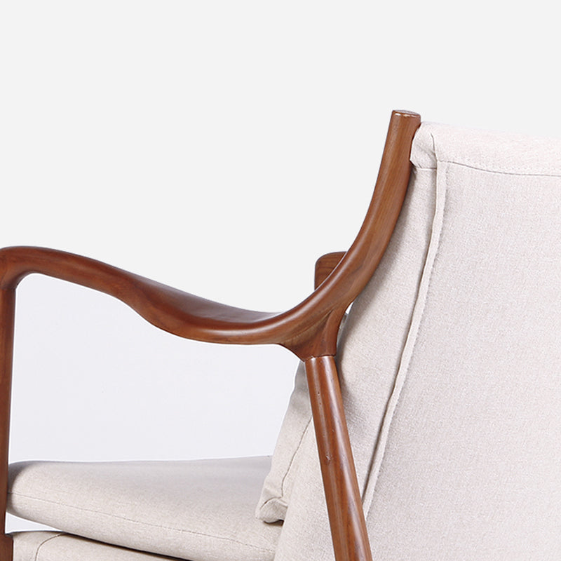 Arms Included Fixed Back Armchair Living Room Chair with Cushion