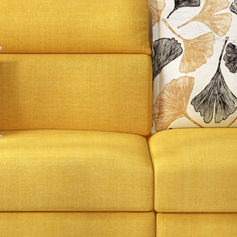 Flared Arm Ottoman Included Sectional Fabric 4-seat Sectional