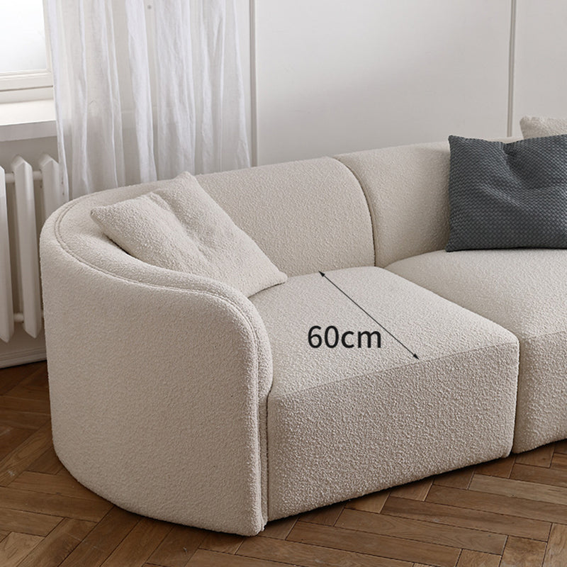 Fabric Scandinavian Curved Sectional 27.55" High Sectional Sofa