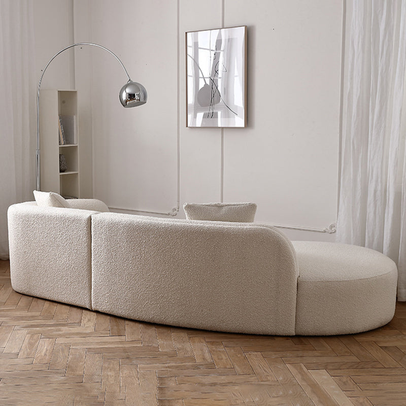 Fabric Scandinavian Curved Sectional 27.55" High Sectional Sofa