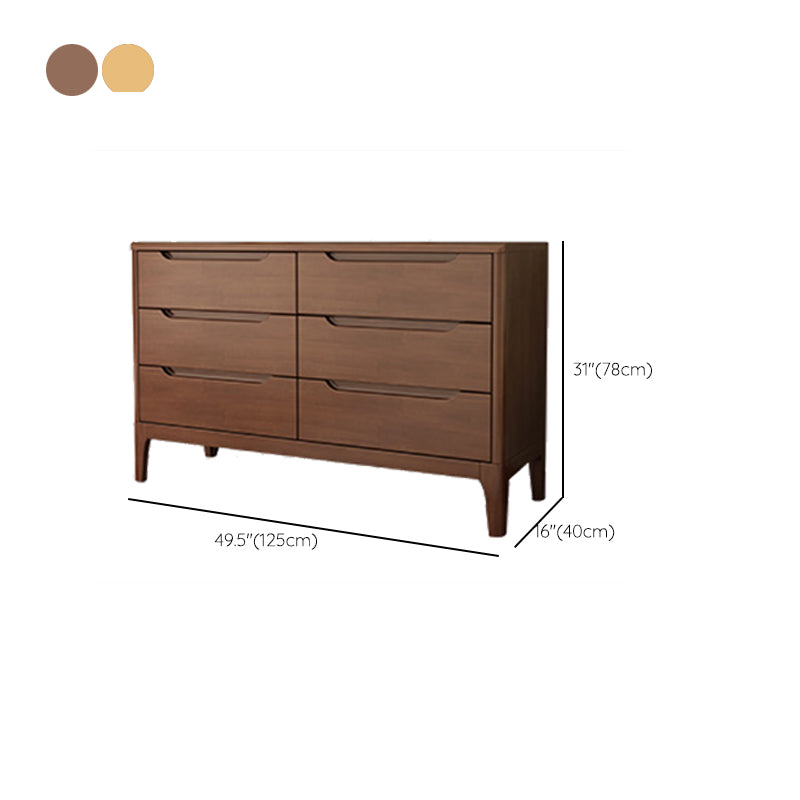 Rubberwood 15.4" D Accent Chest Drawers Included Storage Cabinet