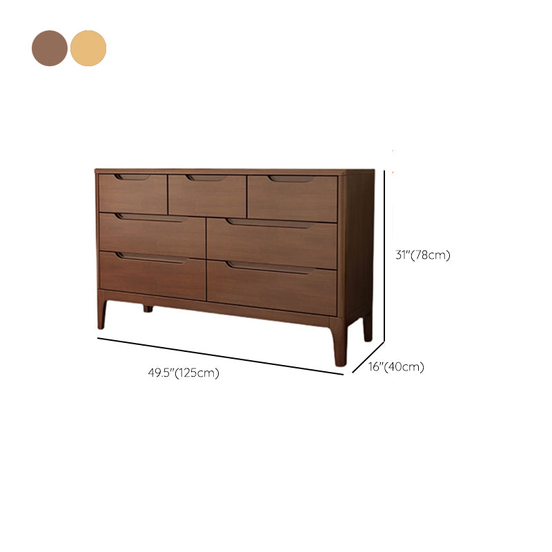 Rubberwood 15.4" D Accent Chest Drawers Included Storage Cabinet