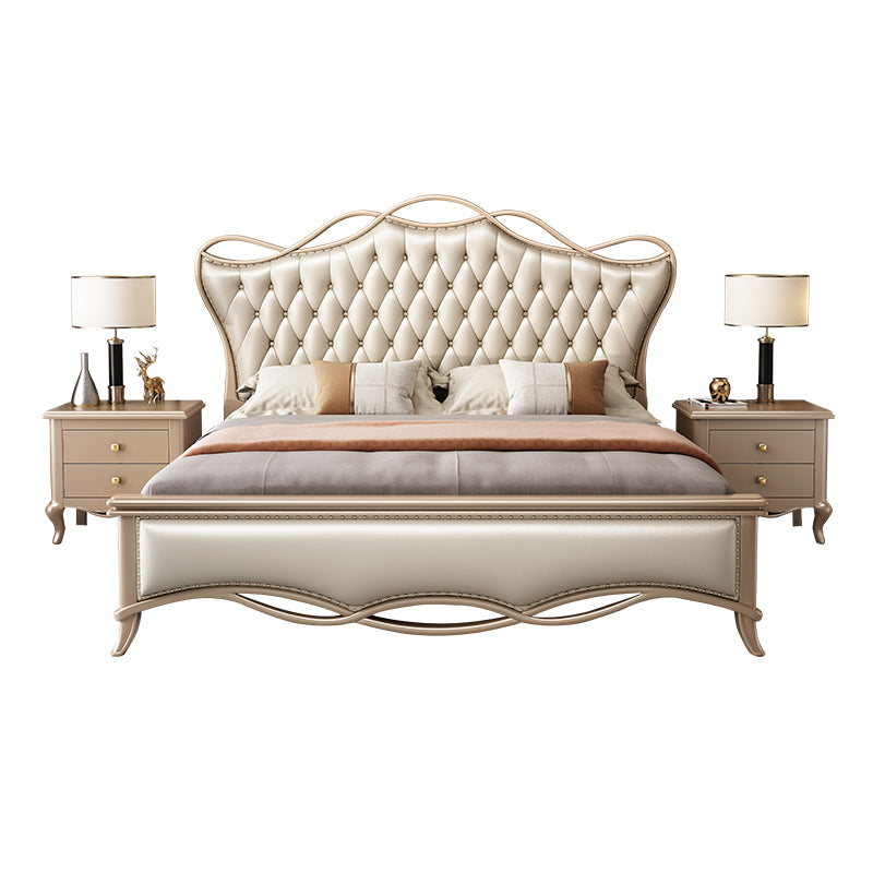 Victorian Adjustable Height Bed Upholstered Headboard Standard Bed