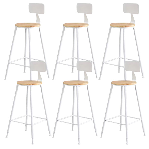 Solid Wood Counter Stool Contemporary Armless Stool for Living Room
