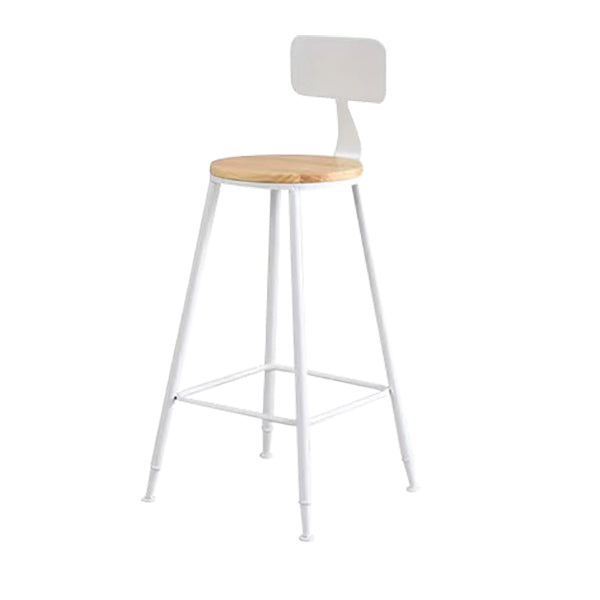 Solid Wood Counter Stool Contemporary Armless Stool for Living Room