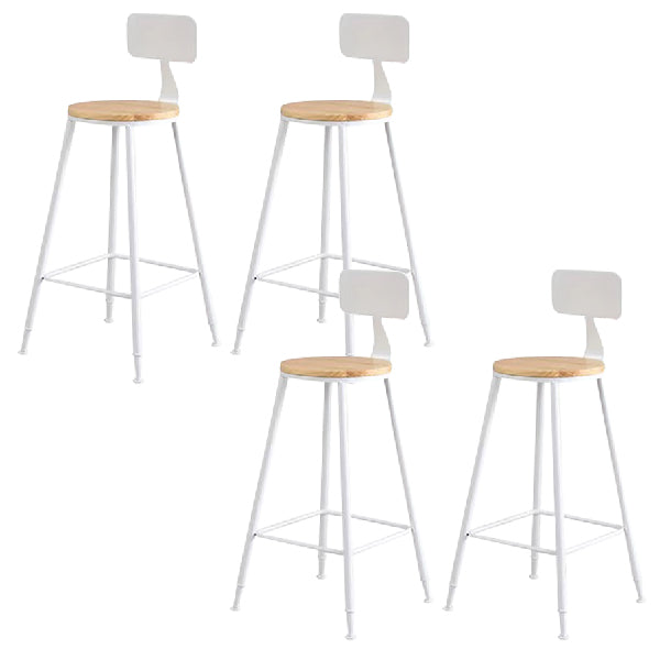 Solid Wood Counter Stool Contemporary Armless Stool for Living Room