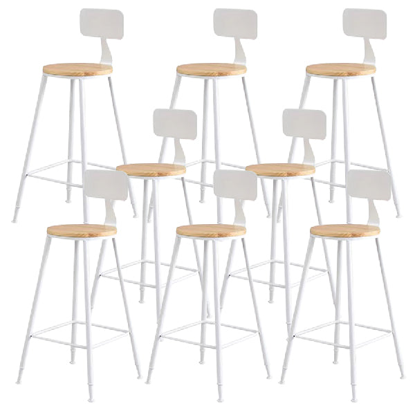 Solid Wood Counter Stool Contemporary Armless Stool for Living Room