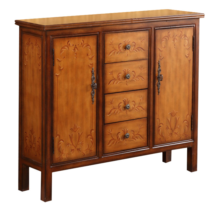 Traditional Storage Chest Manufactured Wood Storage Chest Dresser with 4 Drawers