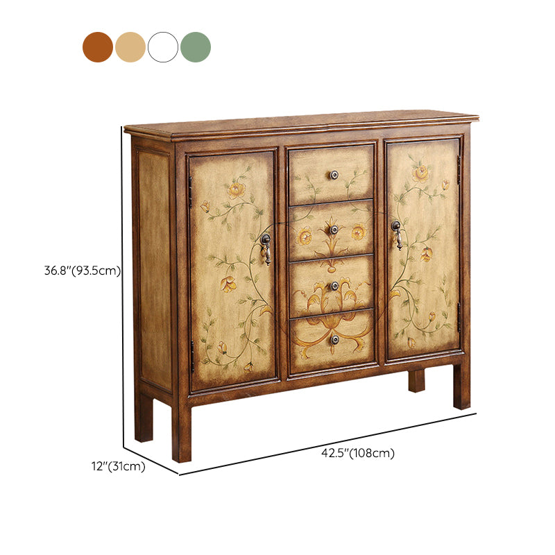 Traditional Storage Chest Manufactured Wood Storage Chest Dresser with 4 Drawers