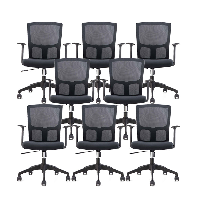 Contemporary Microfiber Chair Task Mid-Back Desk Chair for Office