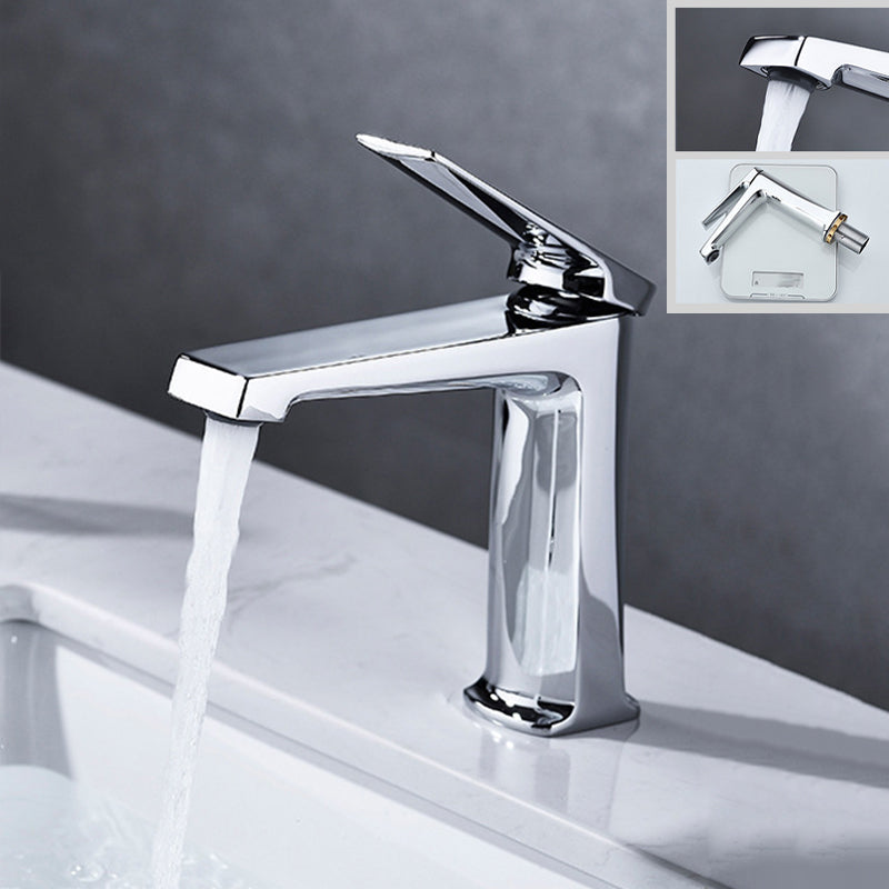 Contemporary Vessel Faucet Copper Lever Handles Low Arc Vessel Faucet