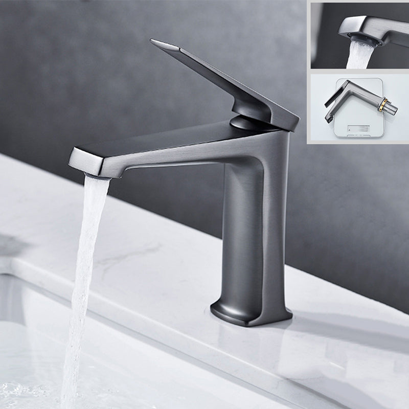 Contemporary Vessel Faucet Copper Lever Handles Low Arc Vessel Faucet