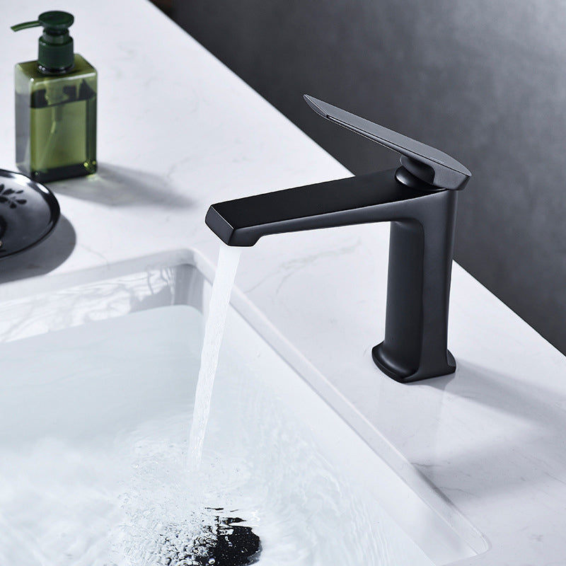 Contemporary Vessel Faucet Copper Lever Handles Low Arc Vessel Faucet