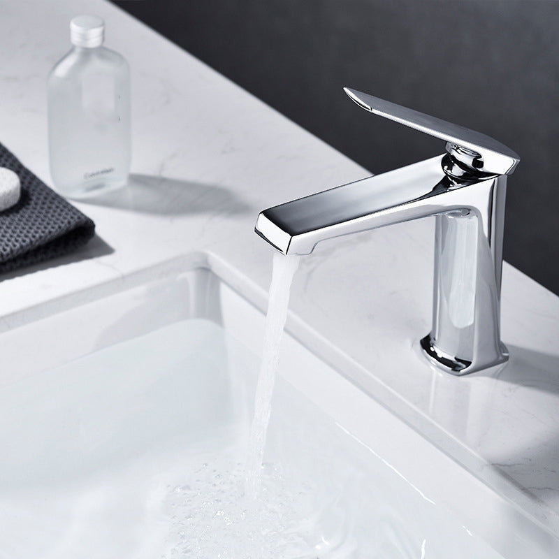 Contemporary Vessel Faucet Copper Lever Handles Low Arc Vessel Faucet