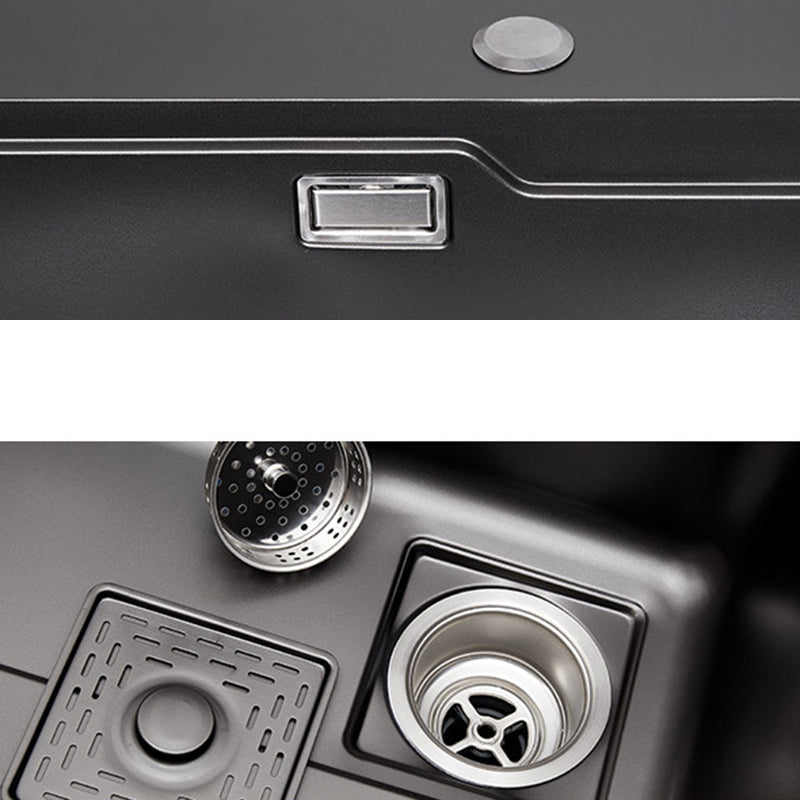 Modern Kitchen Sink Stainless Steel Top-Mount with Basket Strainer Sink Only