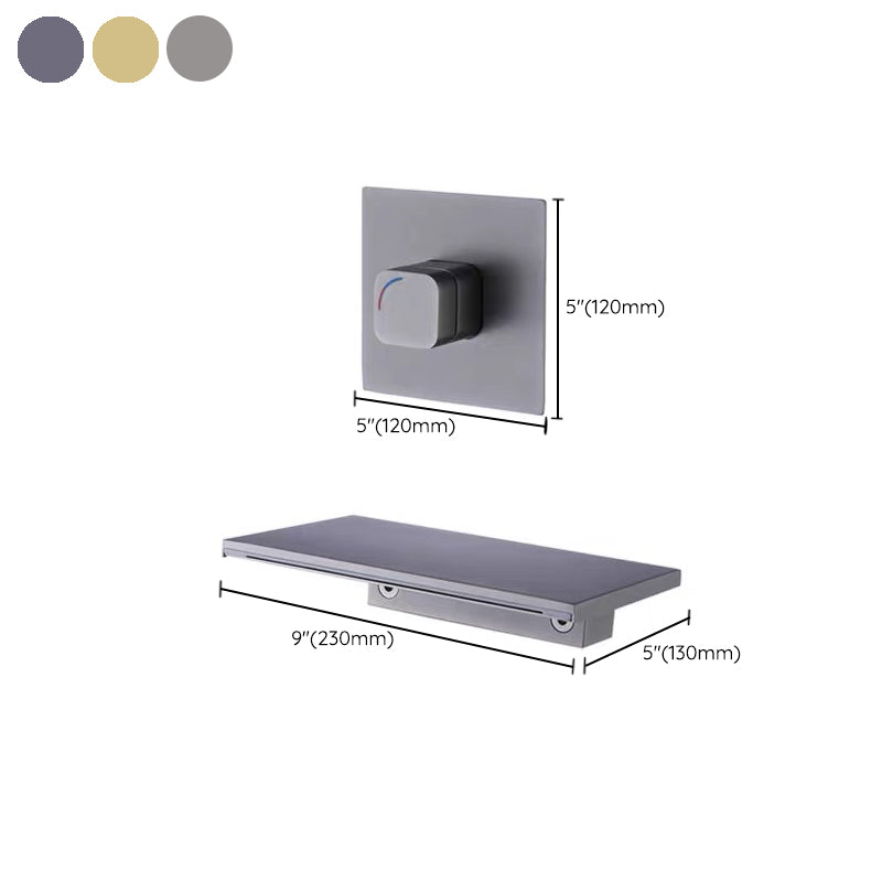 Modern Tub Faucet One Handle Copper Wall Mounted Bathtub Faucet