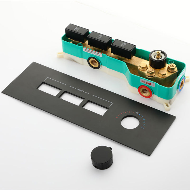 Contemporary Square Shower Trim Wall Mounted Shower Set for Bathroom