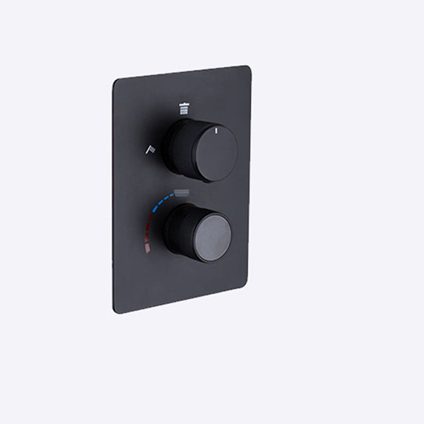 Modern Shower System Dual Shower Head Slide Bar Thermostatic Wall Mounted Shower Set