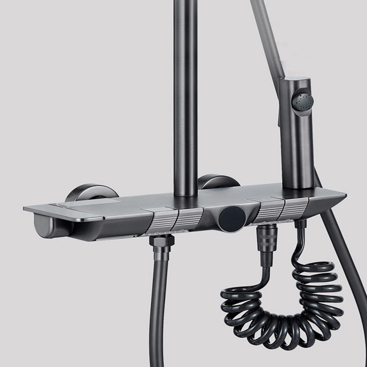 Modern Shower System Adjustable Shower Head Slide Bar Wall Mounted Shower Set