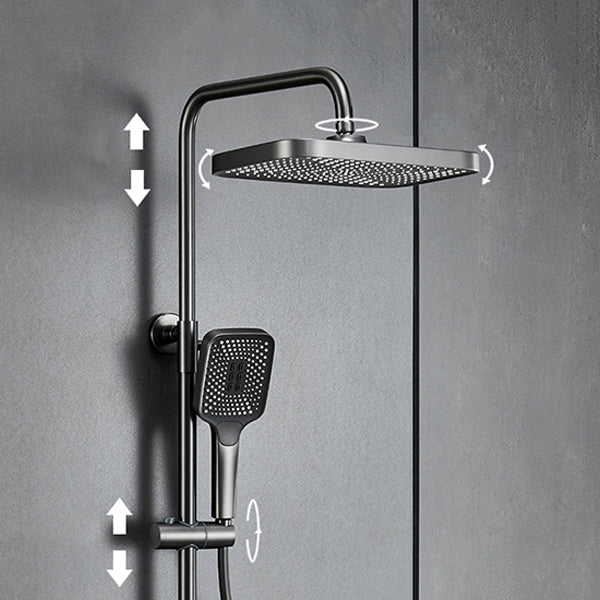 Modern Shower System Adjustable Shower Head Slide Bar Wall Mounted Shower Set