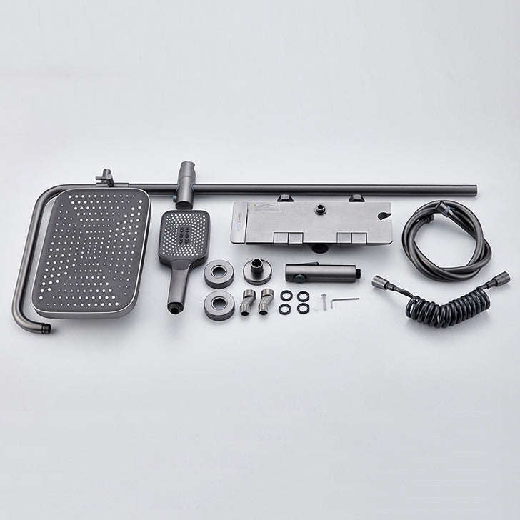 Modern Shower System Adjustable Shower Head Slide Bar Wall Mounted Shower Set