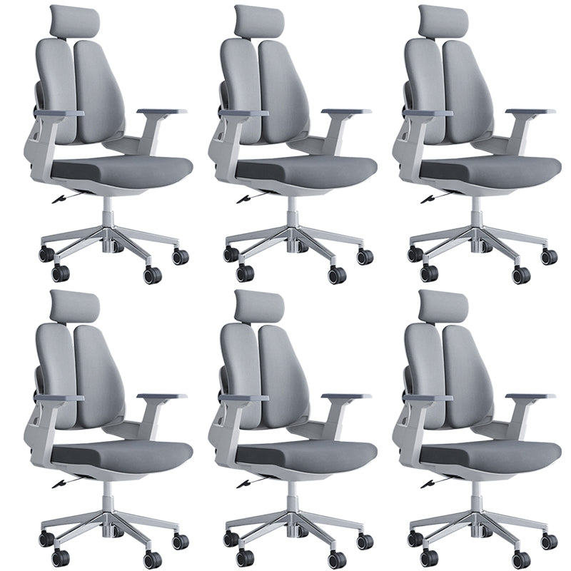 Modern Desk Chair Mesh Computer Chair Mid-Back Chair in Black/Gray