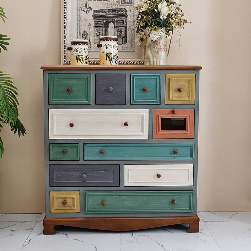 Coastal Storage Chest Dresser Solid Wood Dresser with 8/10/12 Drawers