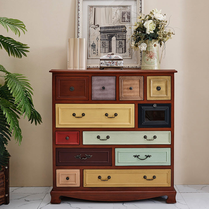 Coastal Storage Chest Dresser Solid Wood Dresser with 8/10/12 Drawers