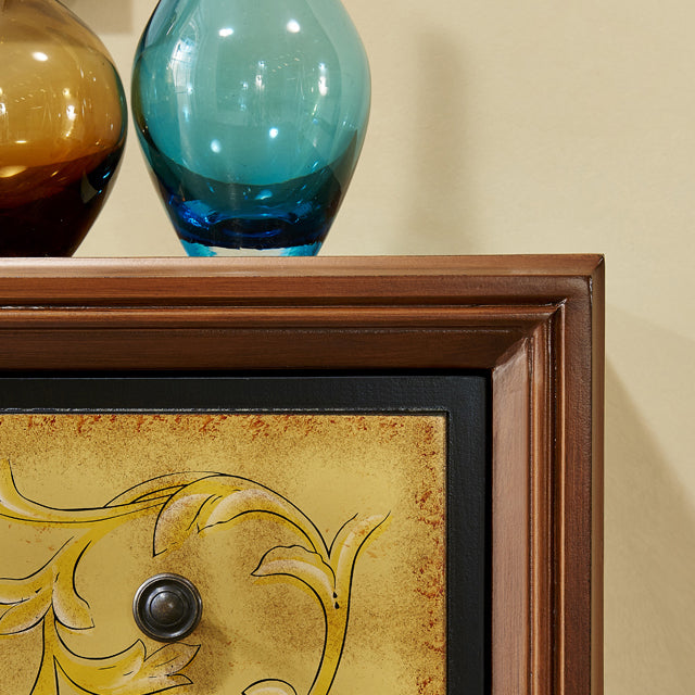 American Traditional Wooden Chest Home Storage Chest with Drawers