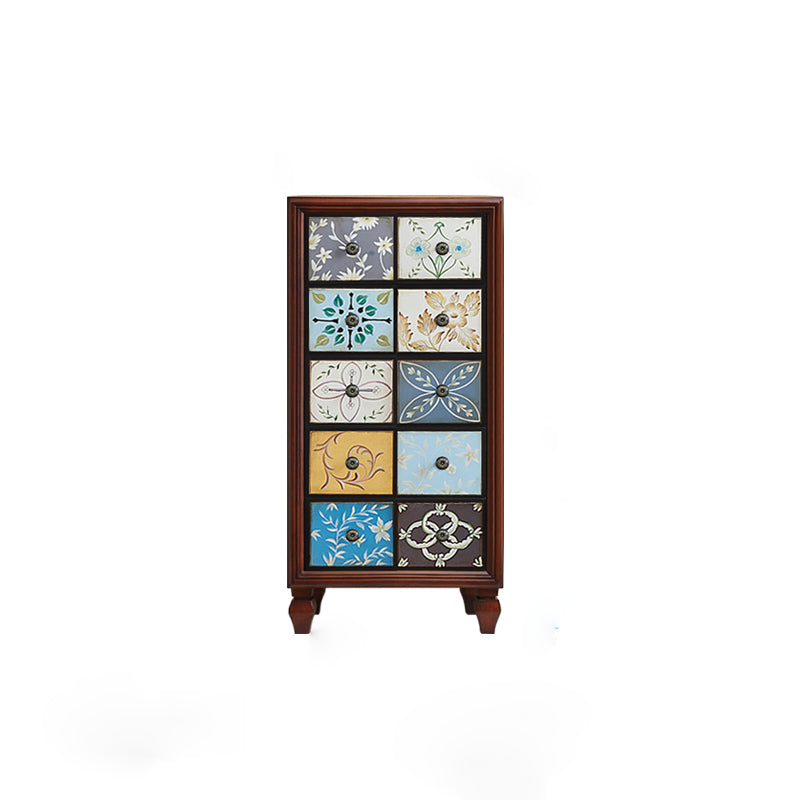 American Traditional Wooden Chest Home Storage Chest with Drawers